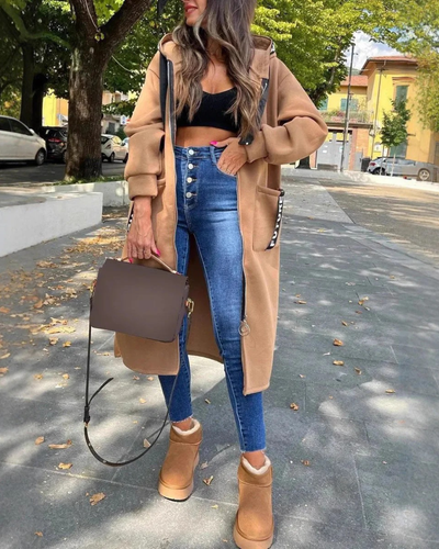 Marina – Langes Kapuzensweatshirt