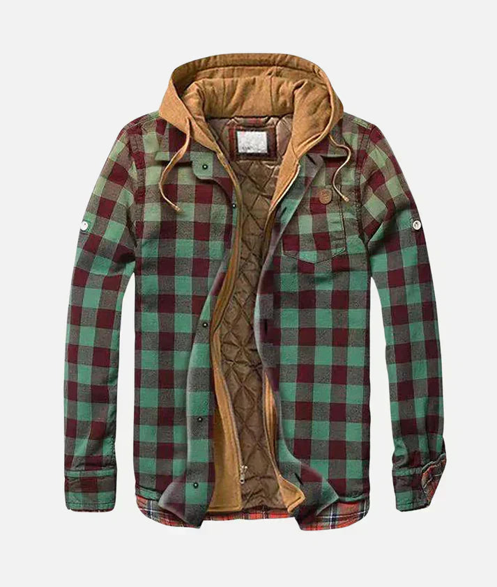 Alain–Patchwork Jacke mit Karomuster