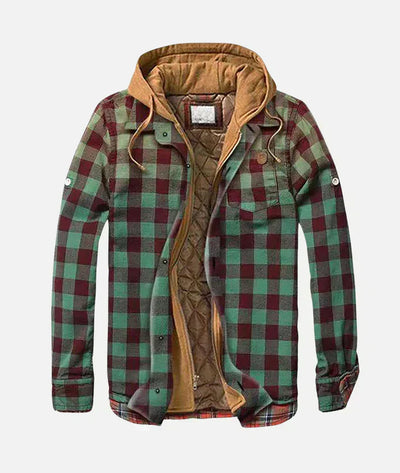 Alain–Patchwork Jacke mit Karomuster