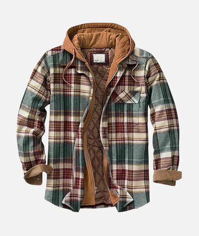 Alain–Patchwork Jacke mit Karomuster