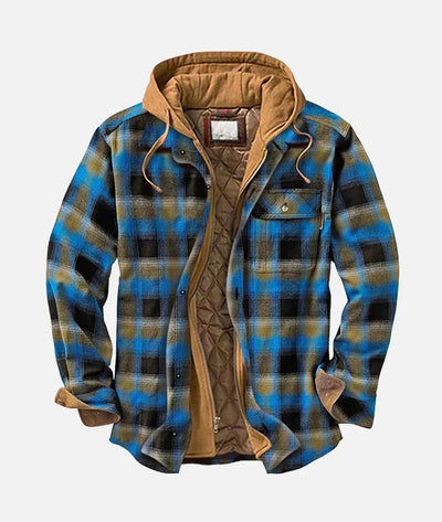 Alain–Patchwork Jacke mit Karomuster
