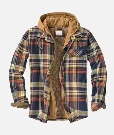 Alain–Patchwork Jacke mit Karomuster