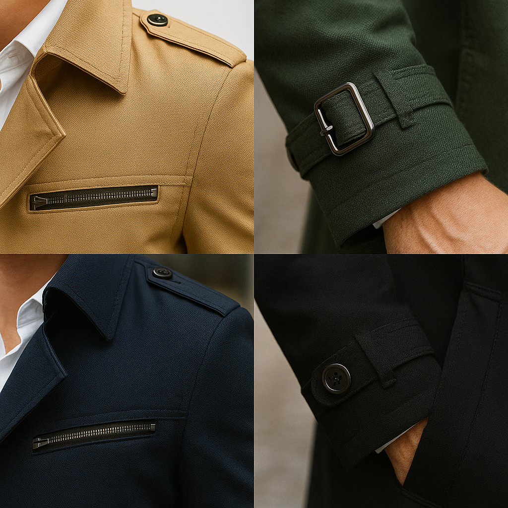 Handgefertigter Trenchcoat aus Mailand Eleganz für den modernen Mann