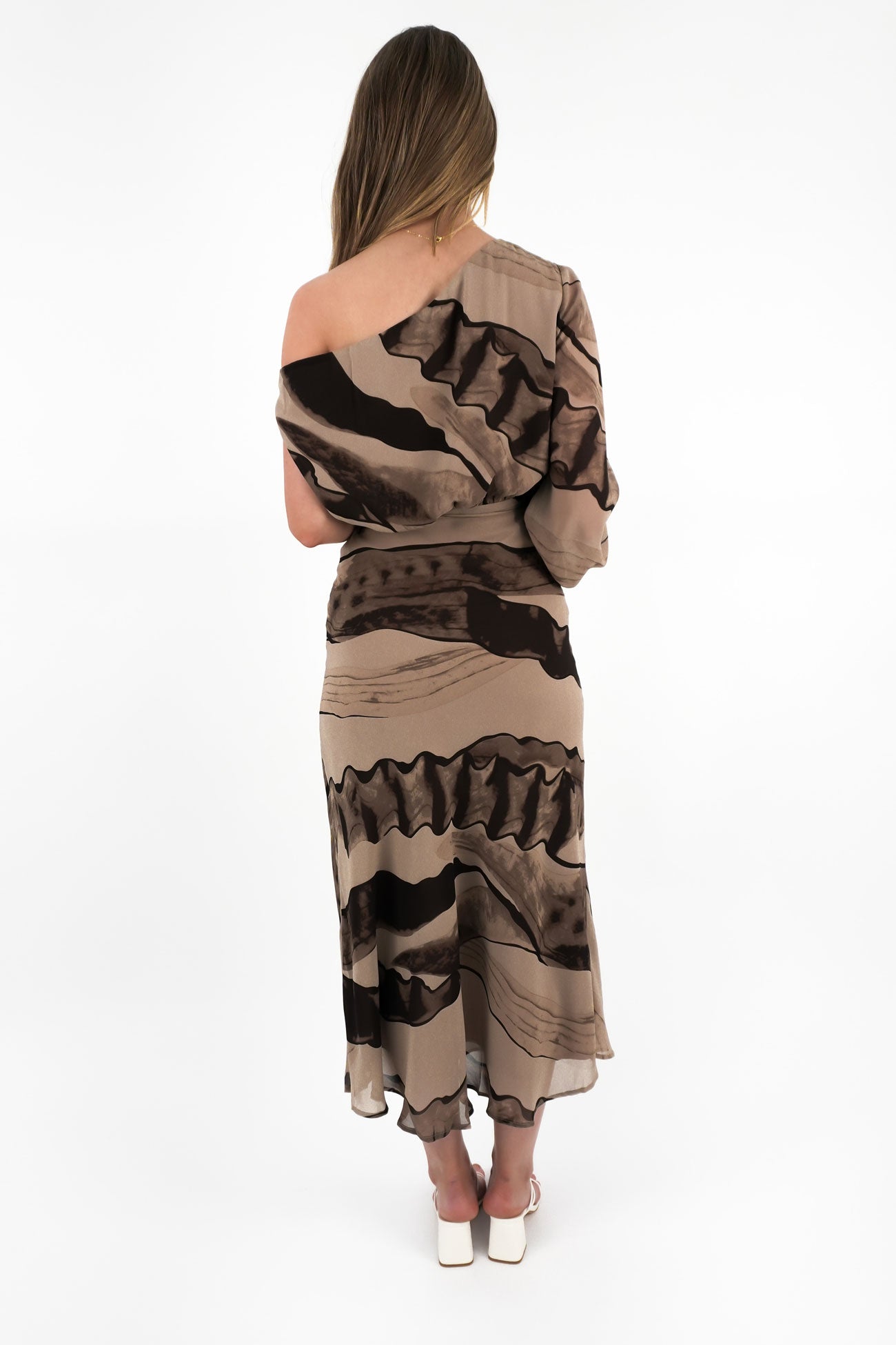 Rayla Maxi Dress Espresso Swirl Is geen Dropsh