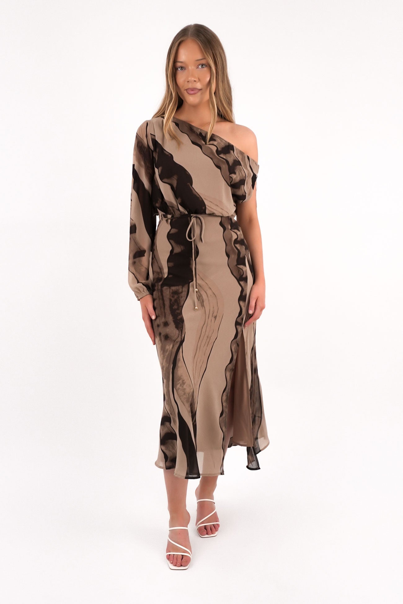 Rayla Maxi Dress Espresso Swirl Is geen Dropsh