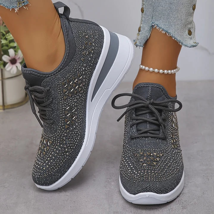 Giselle – Orthopädische Sneaker mit funkelnden Strasssteinen