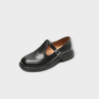 Eike-Klassische T-Riemchen Lederschuhe