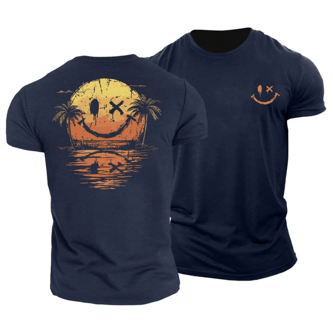 Sommerliches-Smiley Meer T-Shirt